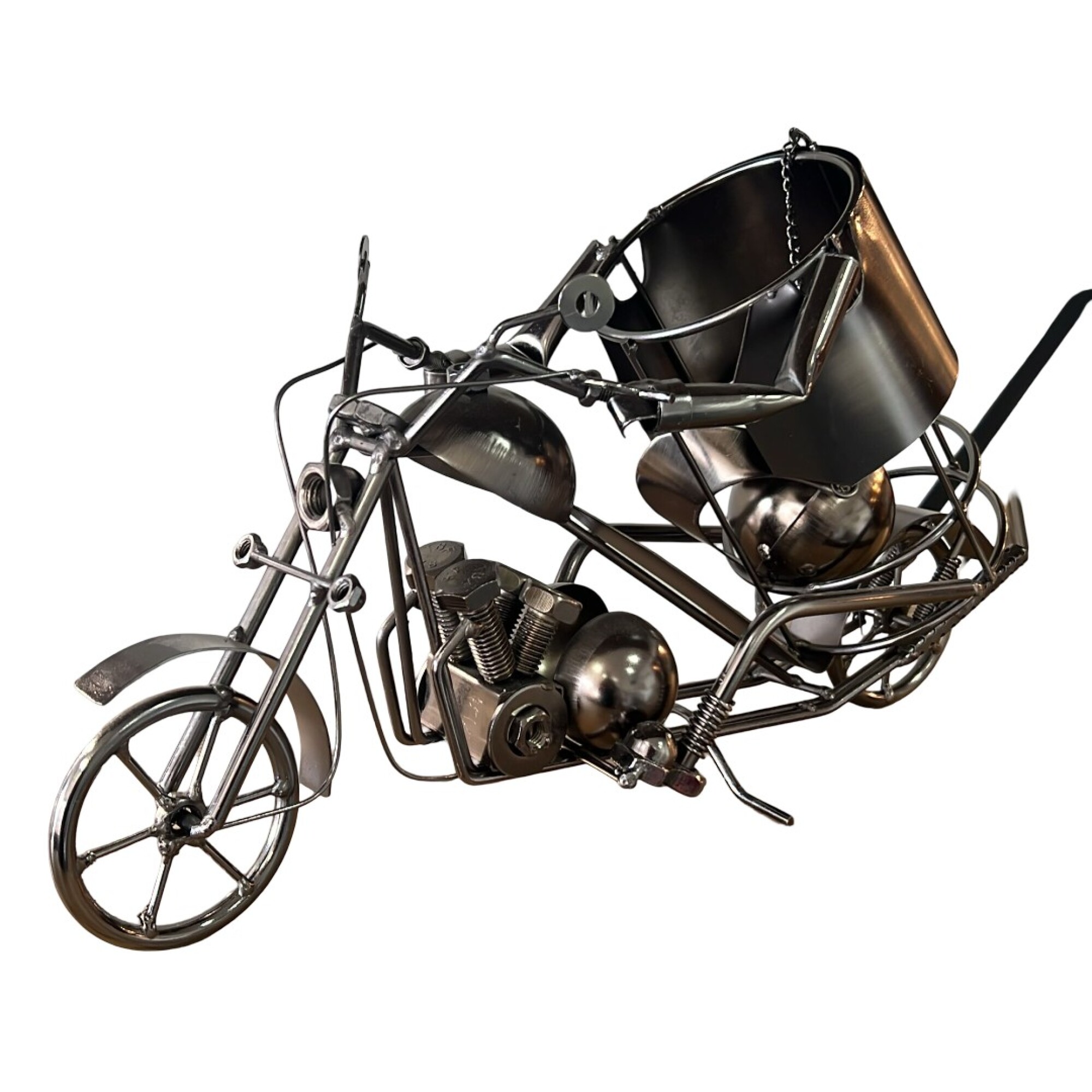 BRUBAKER Soporte Para Botella De Vino, Para Motocicleta, Pareja Con Perro, En Sidecar, Esculturas Y Figuritas De Metal, Decoración De Bastidores De Vino Y Soportes Para Decoración De Regalos