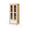 Cristalero 2 Puertas 1 Cajón Material Natural - Mari Blanco