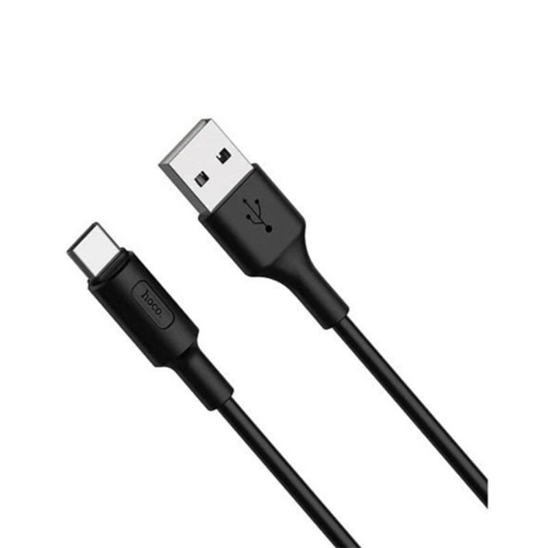 Cable de Datos HOCO USB a USB-C Negro 1mt Cable de Datos HOCO USB a USB-C Negro 1mt