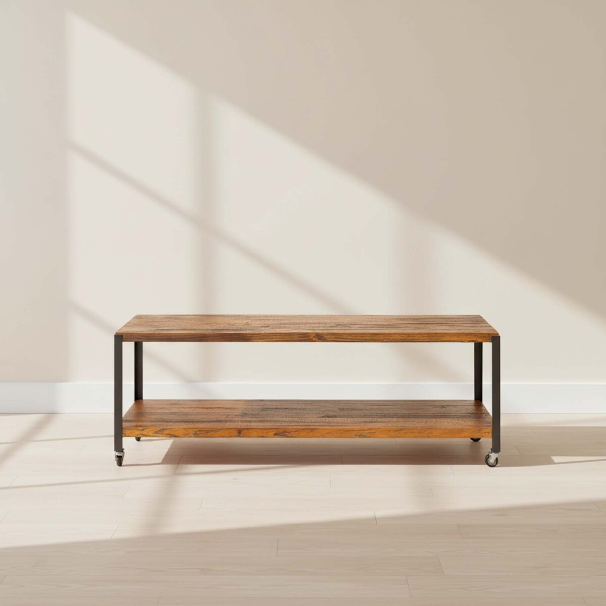RACK PARA TV - MADERA-Y-METAL MARRON YORK CASTAÑO 