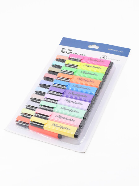 RESALTADORES 20 PCS MULTICOLOR