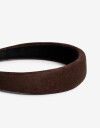 Vinchas Rígidas Liso Vincha Puffy Suede - Marron Chocolate