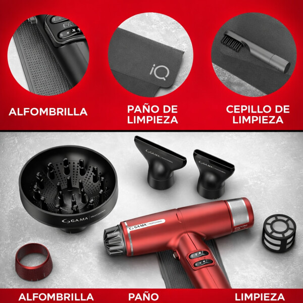 Secador De Pelo Gama Profesional Iq Lite 1600w ROJO