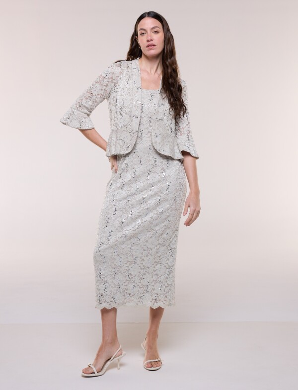 Conjunto Vestido & Chaqueta BEIGE