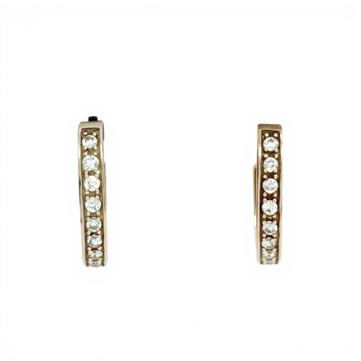 Caravanas Aros Zirconia y oro - Oro bajo - Zirconia- CA8150 - conpiedra 