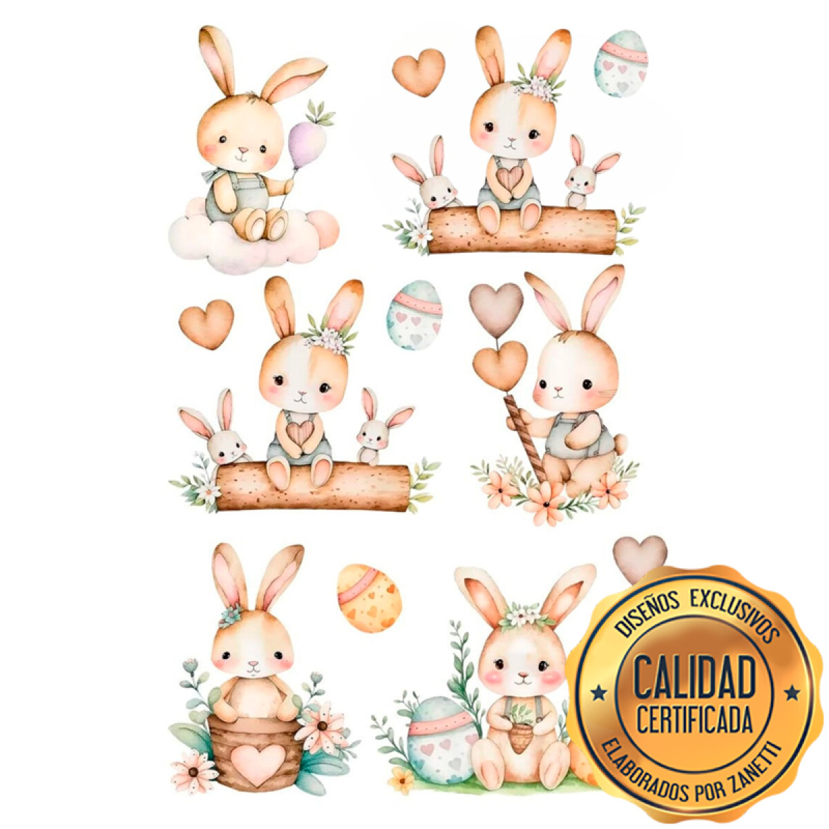 Lámina Pascua - Conejitos Tiernos 