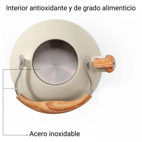 Pava Caldera Sonifer 2.5l Silbato Acero Inoxidable Inducción Blanco