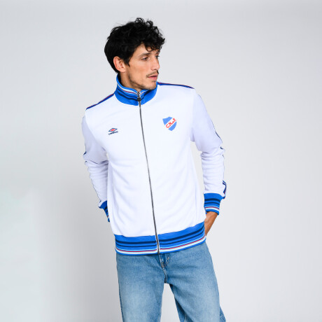 CAMPERA MONOGRAM CNdeF Nacional Hombre Blanco, Azul Royal