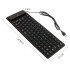 Teclado Flexible Con Cable Ledstar Wb-86 NEGRO