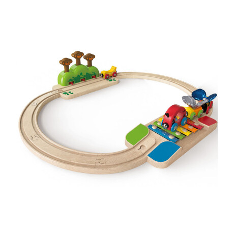 Pista pequeña de tren de madera Sc