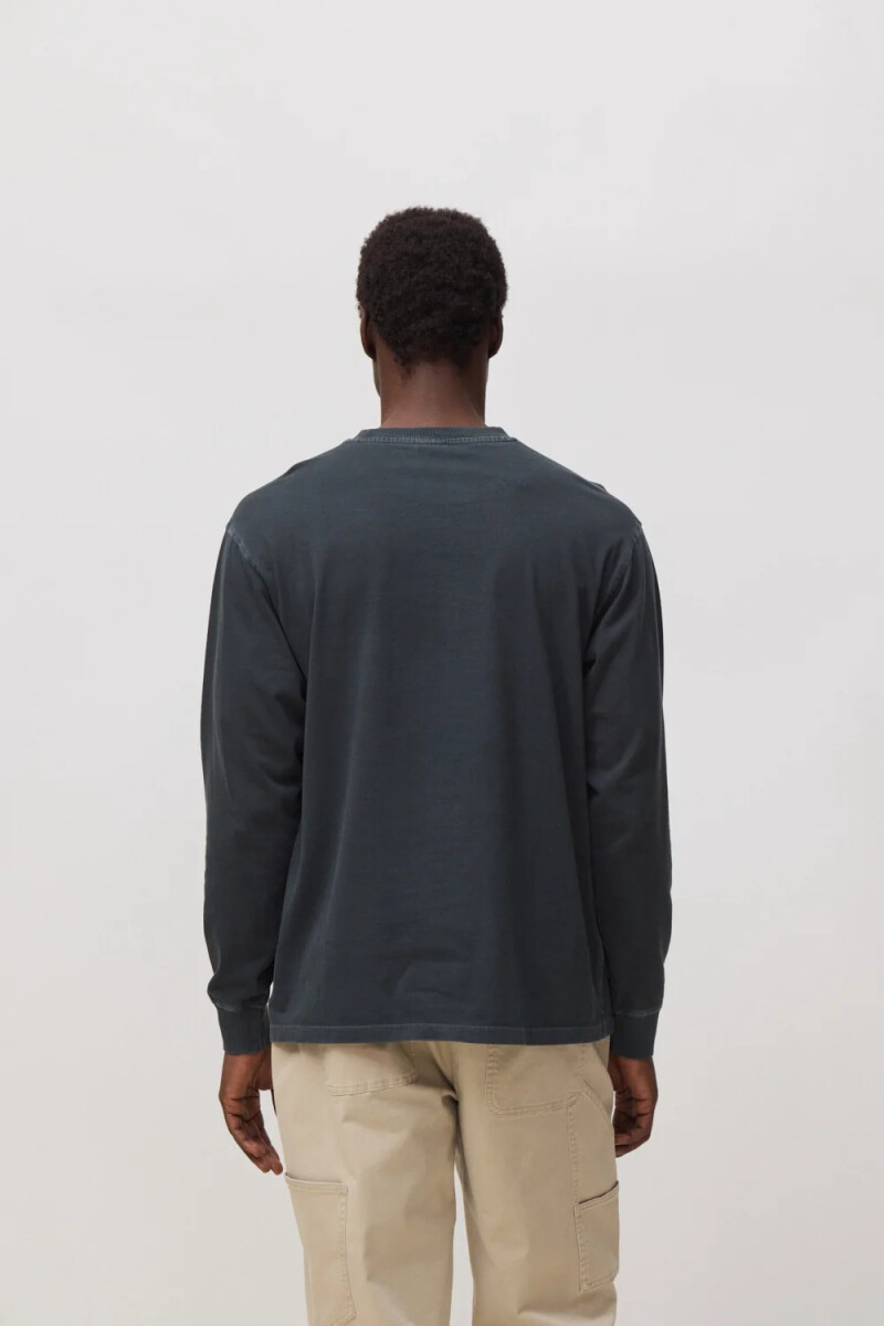ANTHRACITE ICONIC LS TEE Gris