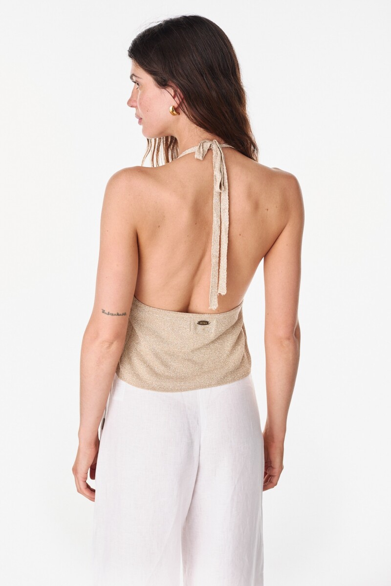 Top Tejido Maddy Beige Lurex