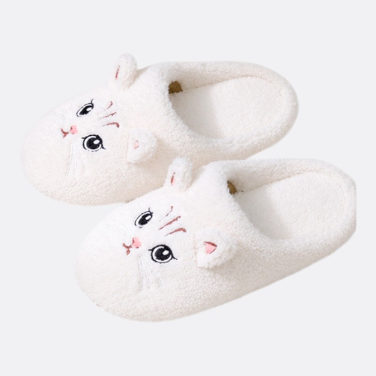 Pantuflas Gatito Varios Colores - Blanco 