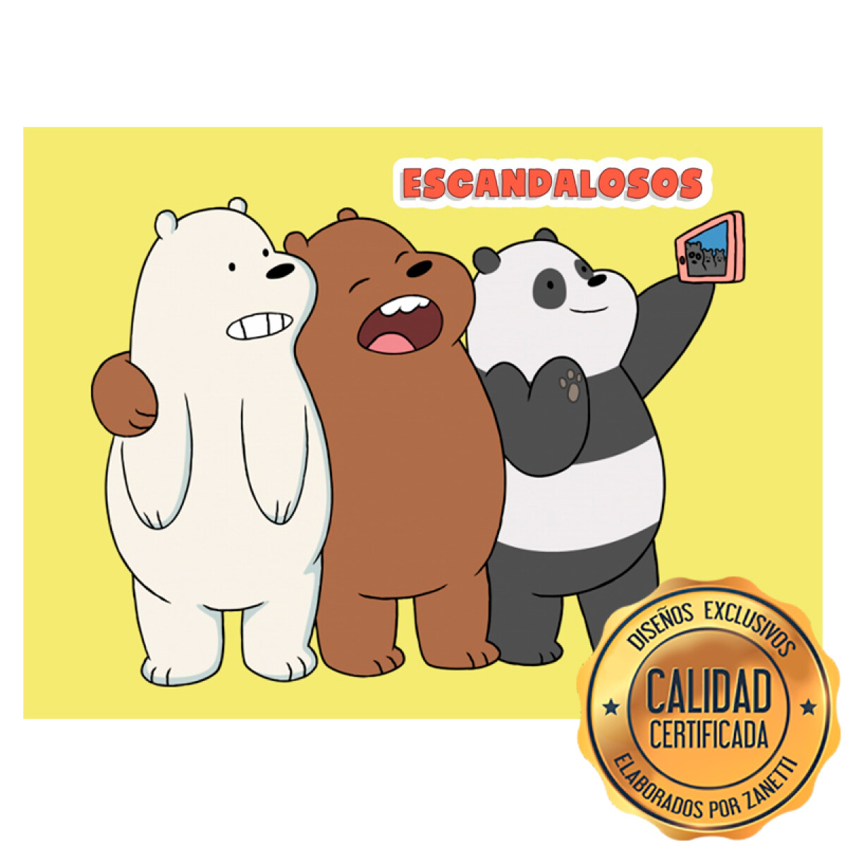 Lámina Osos Escandalosos - Amarillo Rect. 