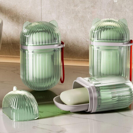 Jabonera con rejilla de acrílico Verde