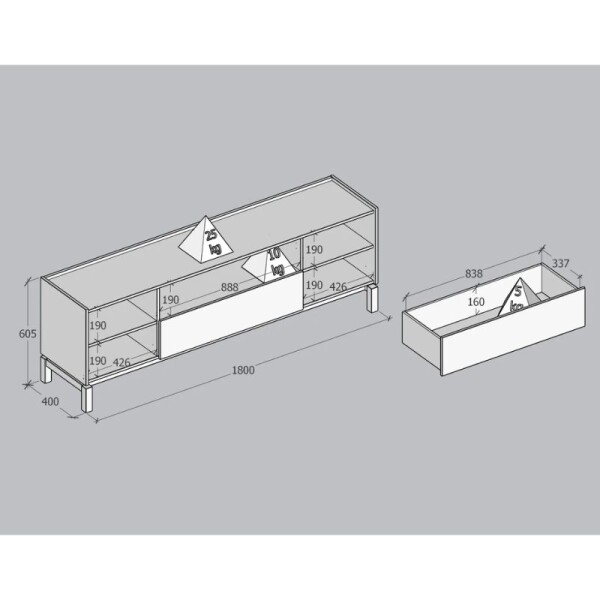 RACK 2 PUERTAS 1 CAJON BARCELONA - TAURI/CONCRETO RACK 2 PUERTAS 1 CAJON BARCELONA - TAURI/CONCRETO