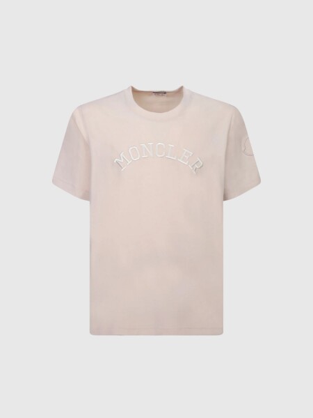 Moncler -Remera de algodón, Moncler Beige