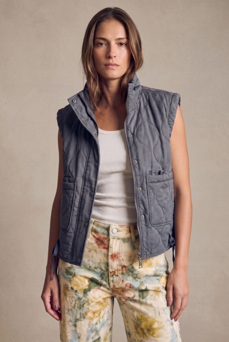 Chaleco Lavado Reversible - Gris Oscuro 