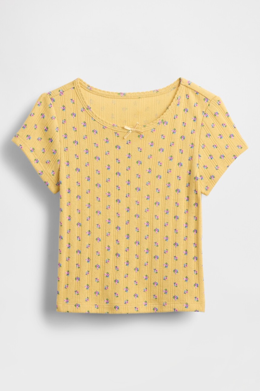 Remera Pointelle Toddler Niña French Almond