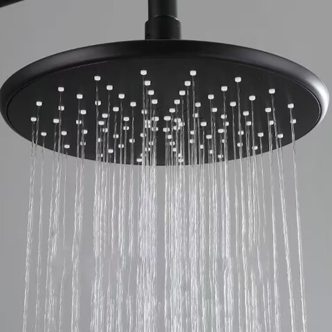 Barral de ducha Monocomando Exterior con transferencia Milano negro mate Barral De Ducha Monocomando Exterior Con Transferencia Milano Negro Mate