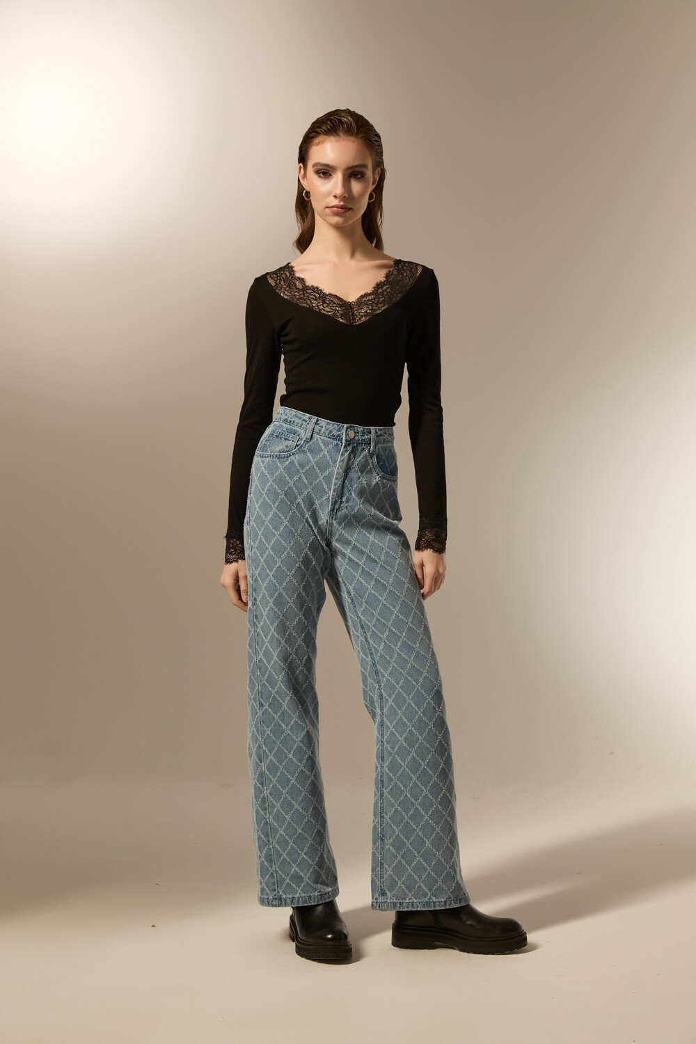 Pantalon Quartin Celeste Grisaceo