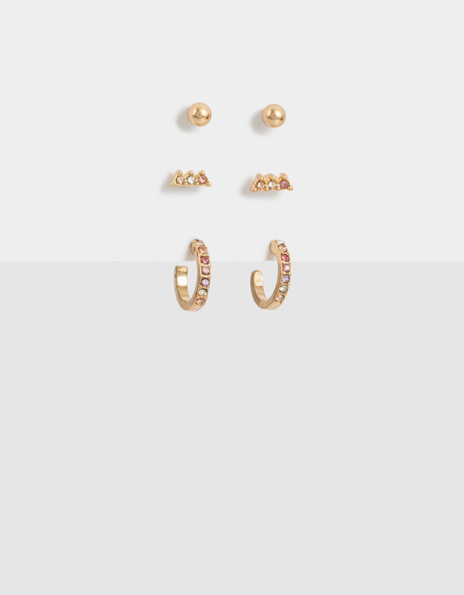 Sets De Aros Bañado En Oro 