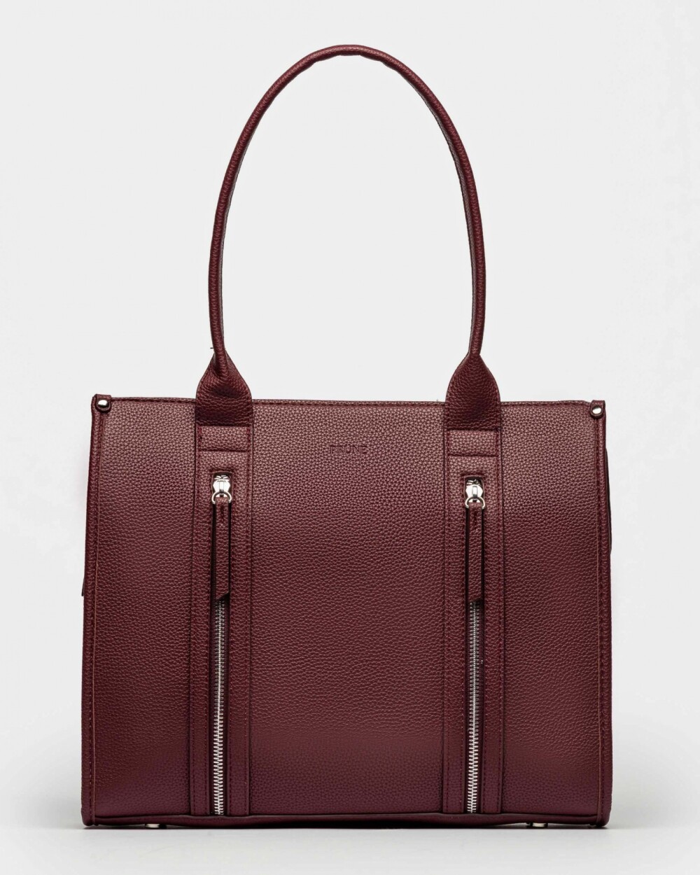 Shopper Oak En Efecto Cuero Graneado Bordeaux