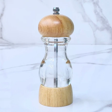 Molinillo Pimienta De Acrílico / Madera Alto 18cm Molinillo Pimienta De Acrílico / Madera Alto 18cm