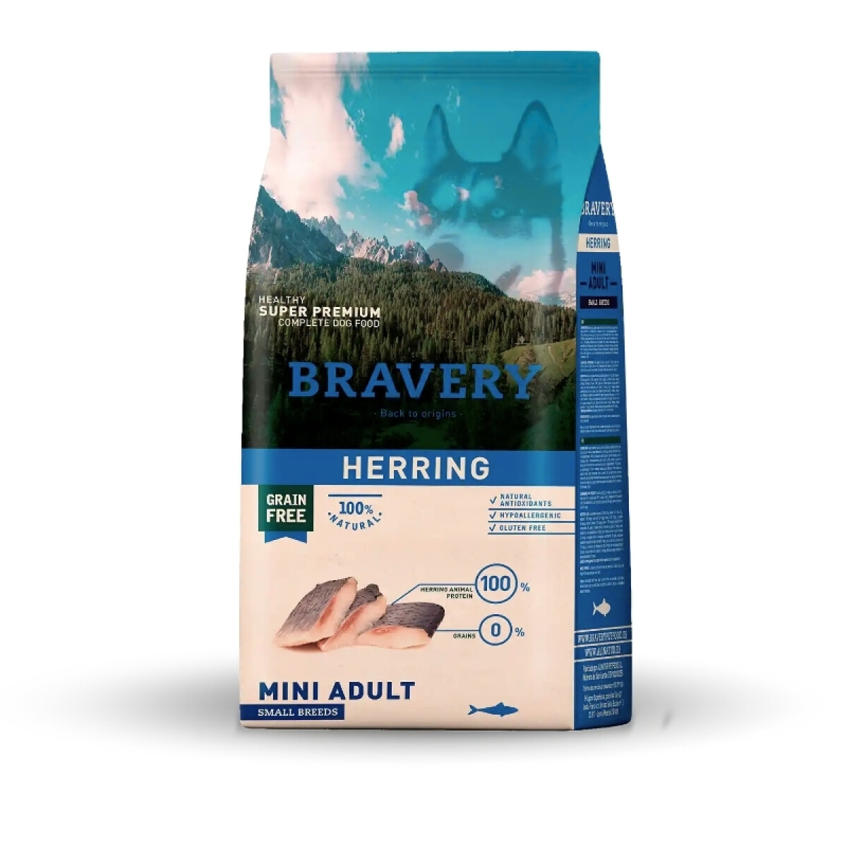 Bravery Dog Herring Adulto Razas Pequeñas - 7 kgs + Kit Correa y Pretal de OBSEQUIO! 
