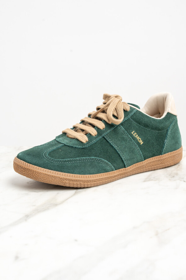 Zapatilla Gamuza Verde