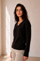 SWEATER V BOUTONE GRAFITO