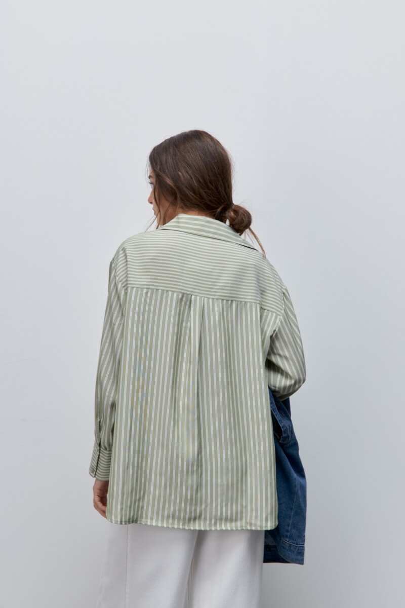 CAMISA DANAE STRIPE Verde Oliva