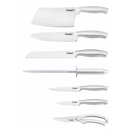 Set de Cuchillos con Mango de Acero Inox. Cuori Nacar 8 Piezas Set de Cuchillos con Mango de Acero Inox. Cuori Nacar 8 Piezas