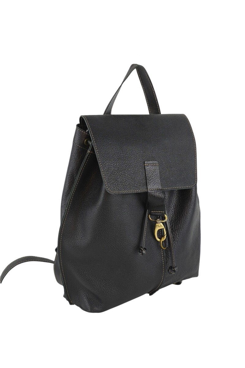 Mochila de cuero con solapa Mochila de cuero con solapa