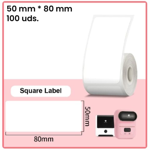 Etiqueta 50mm*80mm blanca impresora M110 100 uds. Etiqueta 50mm*80mm blanca impresora M110 100 uds.
