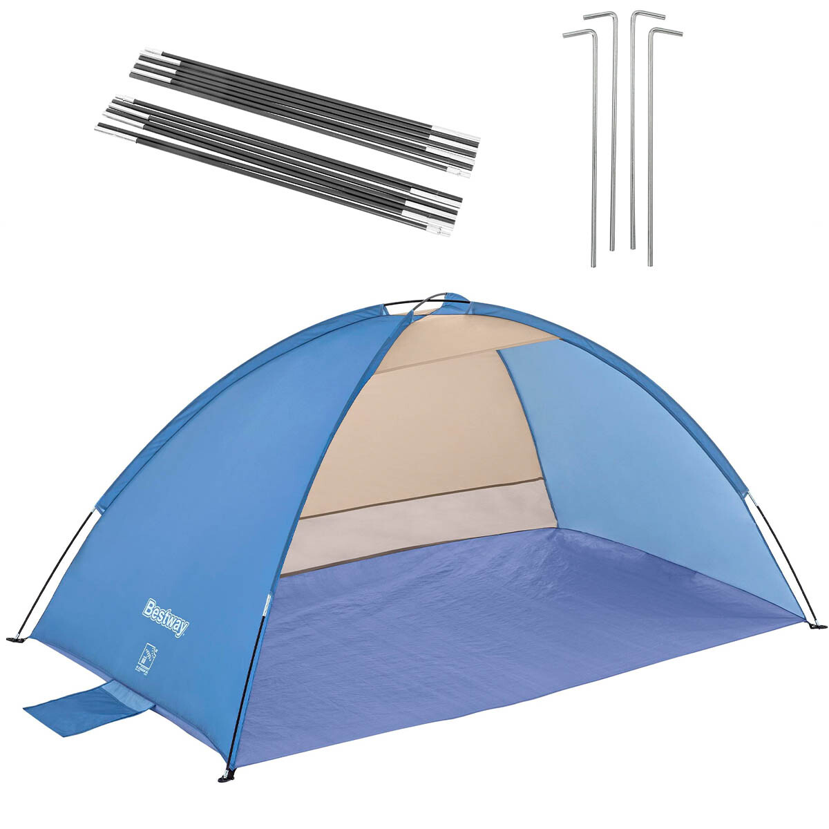 Carpa Playa Cortavientos Bestway 2 Personas + Bolso 