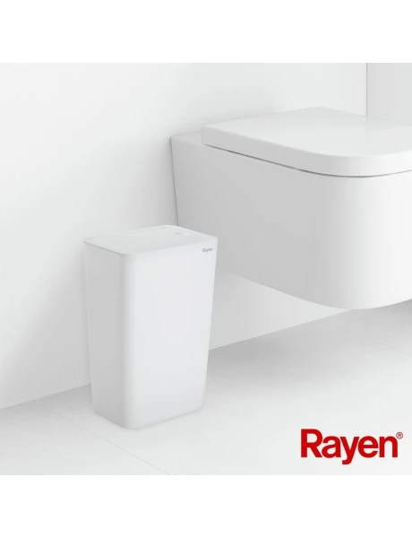 PAPELERA PLASTICO C/TAPA 9L 22x16x33CM BLANCO PAPELERA PLASTICO C/TAPA 9L 22x16x33CM BLANCO