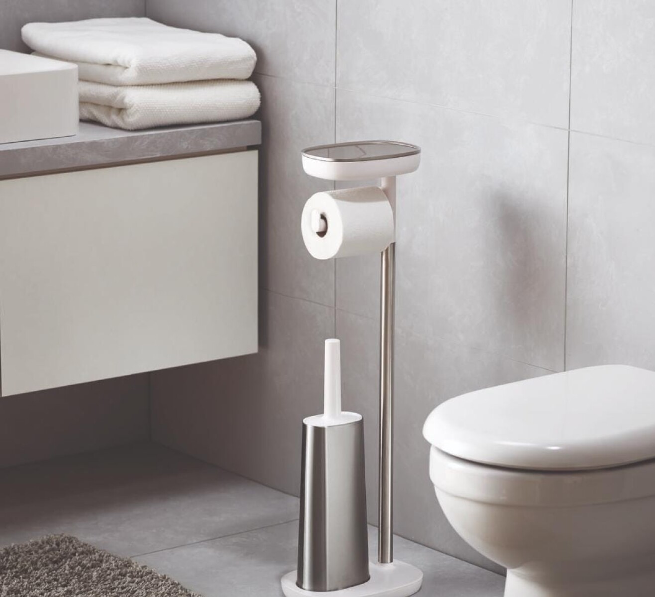 Soporte Portarrollos con Escobilla Flex™ Joseph Joseph EasyStore 