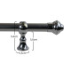 Barrote cromado metal 1,50m 28mm + 2 soportes PLATEADO