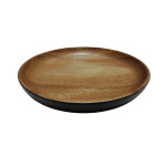 PLATO REDONDO EXT COL NEGRO 20CMS MADERA ACACIA PLATO REDONDO EXT COL NEGRO 20CMS MADERA ACACIA