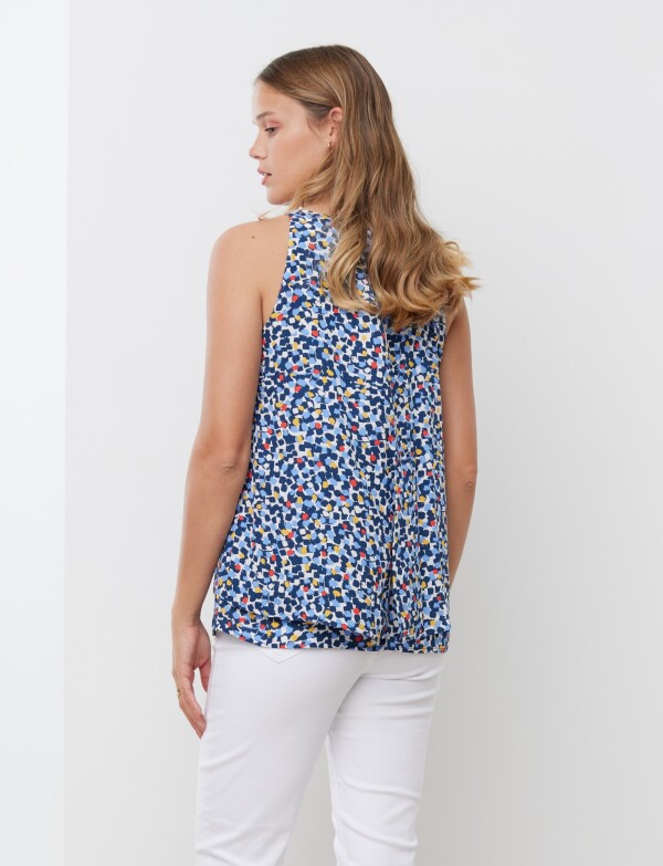 Musculosa Printed MULTI/TURQUESA