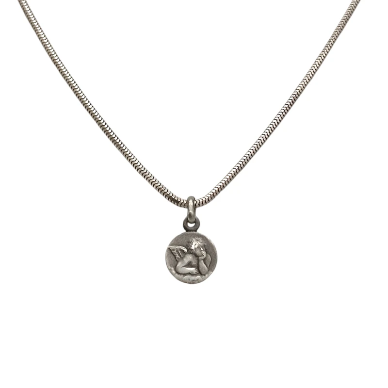 Dije Medalla Ángel de la Guarda-Plata 925-Sin piedra-CP3027 sinpiedra