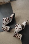 Firework Print Heels Crudo / Chocolate