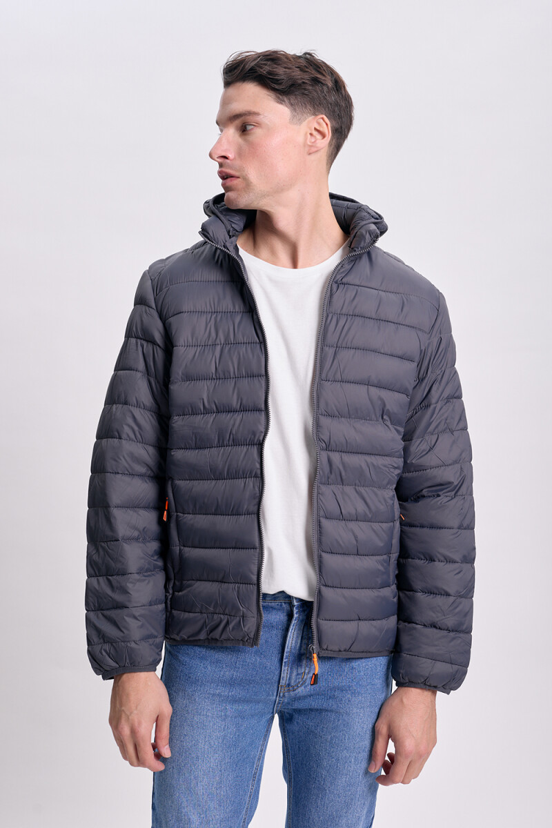 Campera capitoneada - Gris Oscuro 