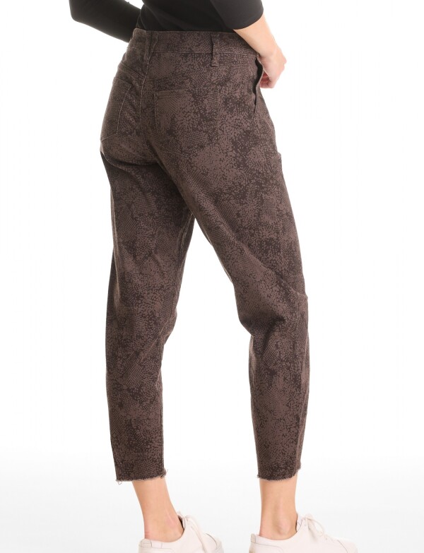 Pantalon Crop & Desflecado GRIS/MULTI