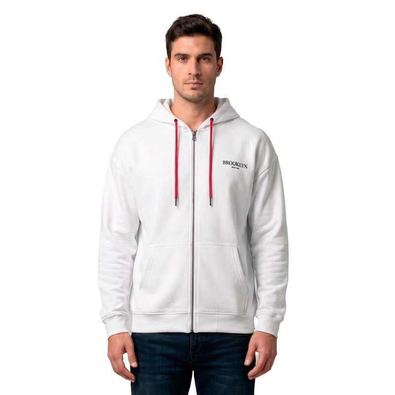 Campera The Brooklyn Haus BH KISSES de Hombre - BH KISSES Blanco