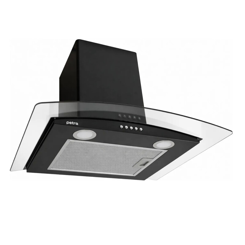 Campana Petra De Vidrio 60cm Color Negro Premium Kit Instal Negro Campana Petra De Vidrio 60cm Color Negro Premium Kit Instal Negro