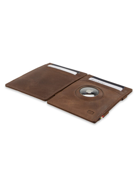 ESSENZIALE MAGIC AIRTAG WALLET BRUSHED BROWN