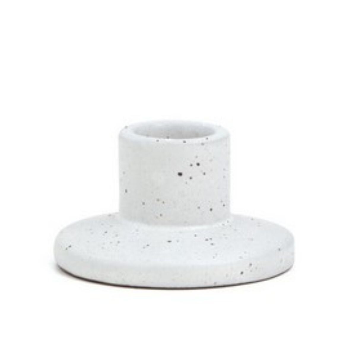 Candelabro Porta Velas De Cerámica Small (4,6 Cm) - Blanco 