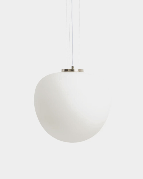 Lámpara de techo Ardali de cristal ahumado y acero con acabado cepillado Ø40 cm.